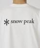 Snow Peak New Standard Back Printed Logo Short Off Size L T-Shirt NSD-TS-25AU004, Sleeve, Men's/Women's, White,