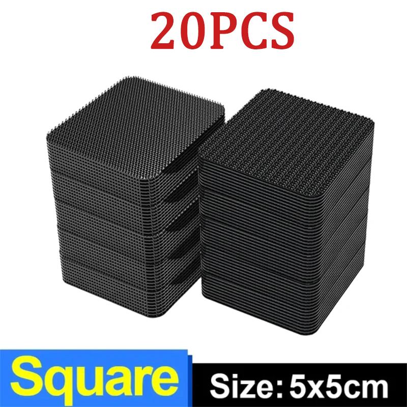 10/20/30Pcs Carpet Fixing Stickers Double Faced High Adhesive Car Carpet Fixed Patches Home Floor Foot Mats Anti Skid Grip Tapes