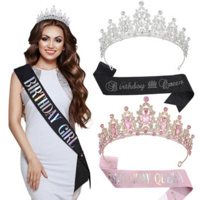 Čelenka s korunkou k 16. narozeninám drahokamu digitální korunka čelenka do vlasů doplňky k narozeninám