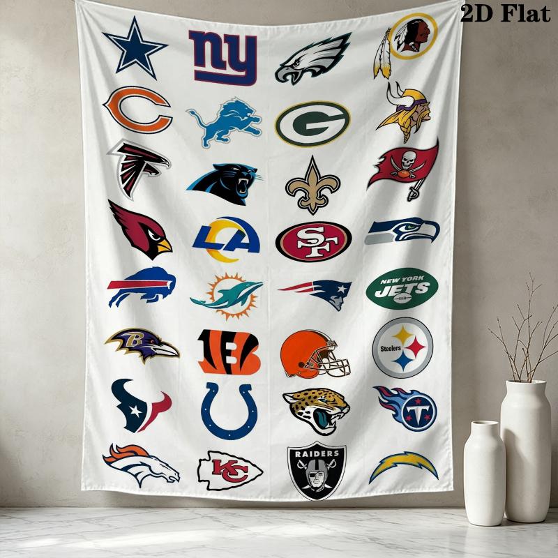 National Football League Wall Tapestry Aesthetic Wall Hanging Printed Fabric Blanket Decorative Tapestries For Bedroom Living Room Home Decor