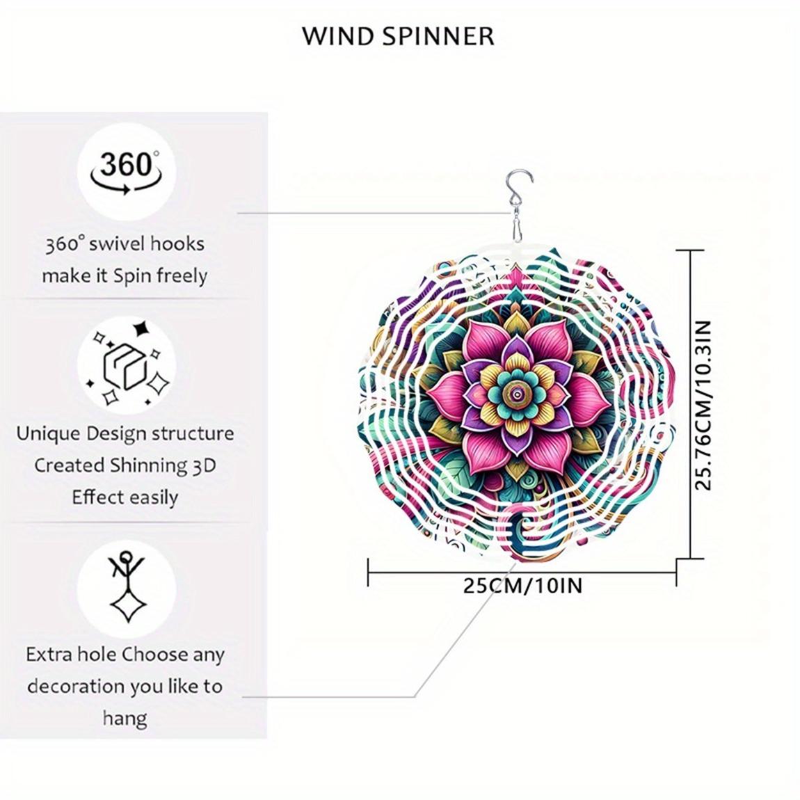 

Металлический колокольчик ветра на солнечной энергии с ярким цветочным дизайном – Элегантный подвесной декор для сада, патио и двора 01A