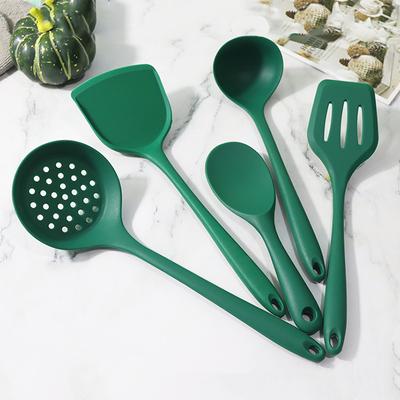 5 teile/satz Silikon Kochen Utensilien Kochgeschirr Spatel Suppe Löffel Spachtel Hohe Temperatur Beständig Home Küche Backen Werkzeuge Set