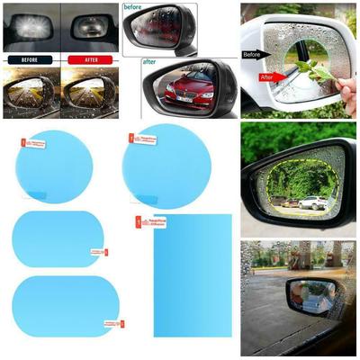 2Pcs Auto Aufkleber Regendicht Film Für Auto Rückspiegel Auto Rückspiegel Regen Film Klare Sicht In Regnerischen tage Auto