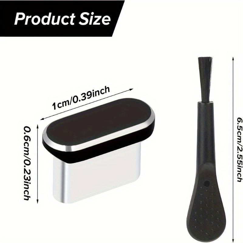 4pcs Phone Dust Plugs, Comes with Cleaning Brush - Metal Phone Charging Port Cover/Dust Plug,mobile Phone Decorations Suitable for Type-c Connectors