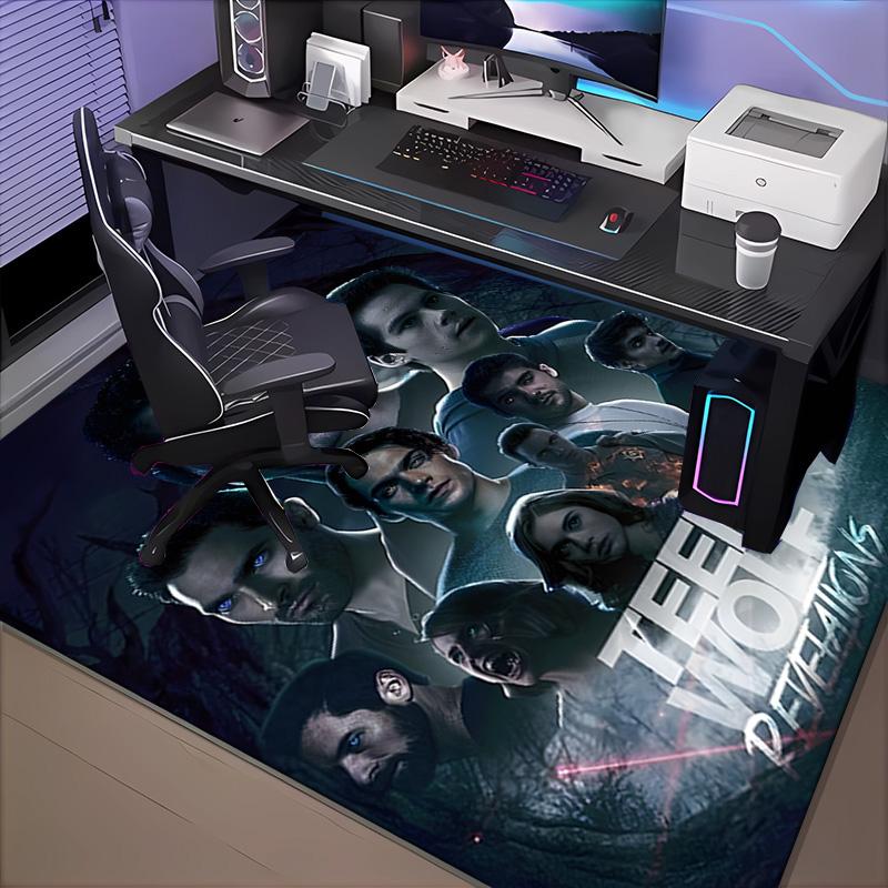 1PC Teen Wolf Rug for Livingroom,Bedroom, Palyroom, Chair Rug, Area Rug, Game Carpet, Large Size Rug Fan Christmas Gift
