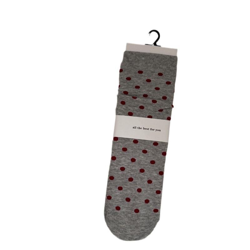 Autumn and Winter Polka Dot Boneless Socks, Mid-calf Socks, Versatile Casual Socks, Soft Cotton Socks