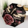 1pc Butterfly RoseOpen/Close Umbrella-Windproof, Compact Travel Umbrella, Sturdy 8-Rib Shaft, Outdoor Accessory, 1052