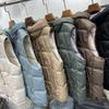 Light and thin pressed rubber hooded down vest women's short autumn and winter new warm vest jacket