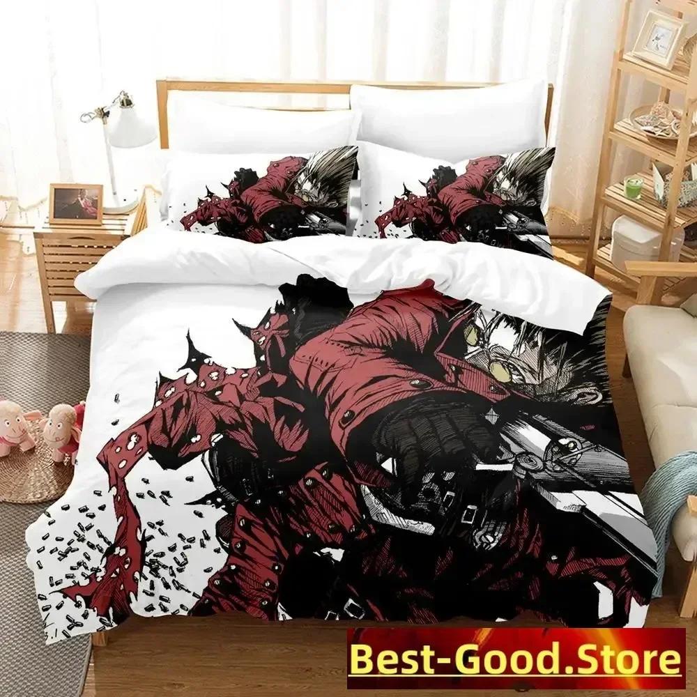 

TRIGUN STAMPEDE Bedding Set Single Twin Full Queen King Size Bed Set Aldult Kid Bedroom Duvetcover Sets Anime parure de lit Bed 70x133cm 2pcs