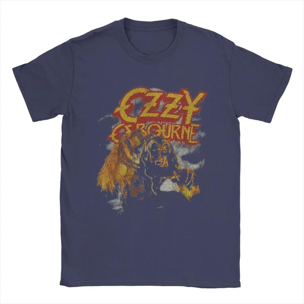 Ozzy Osbourne T-skjorte Menn Casual 100% Bomull T-skjorte O-hals Kort Erm T-skjorte Gaveidé Topper