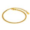 Dainty Double-layer Bead Chain Bracelet for Women,Gold Color Stainless Steel Waterproof Bracelets, Trendy Jewelry Gifts