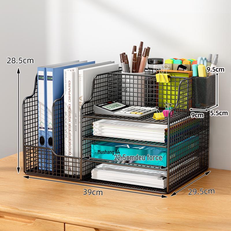 Multi-layer Desktop File & Bookshelf Organizer