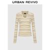 UR Women's Striped Lapel Knit Sweater