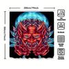 Tuniu Red Oni Japanese Demon Shower Curtain Cool Art Wall Hanging For Bathroom Decor