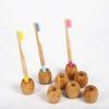 100pcs Natural Bamboo Toothbrush Base Wholesale Environment Bamboo Toothbrush Holder Stand Bathroom Accessories