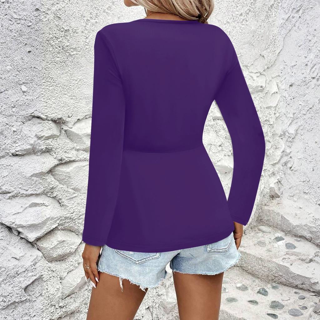 Dámské košile s dlouhým rukávem Podzimní ležérní topy Trendy halenky Roztomilá trička Oblečení