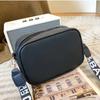 High Quality Women's PU Rolling Strip Camera Bag Shoulder Bag Mobile Phone Bag Casual Crossbody Bag