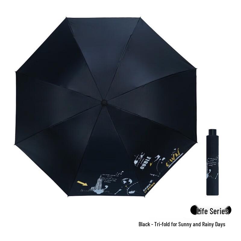 Hongye Triple-Fold Sun & Rain Umbrella