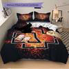 Metal Cross Flames Print 3Pcs Bedding Setduvet Cover With 2 Bedropillowcase Home Birthday Gift