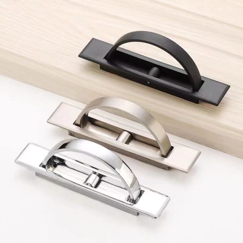 YFFSFDC Stainless Steel Swivel Handles, Underfloor Storage Handles, Door Handles, Storage Handles, Sliding Door Opening and Closing Assistance, Half-T
