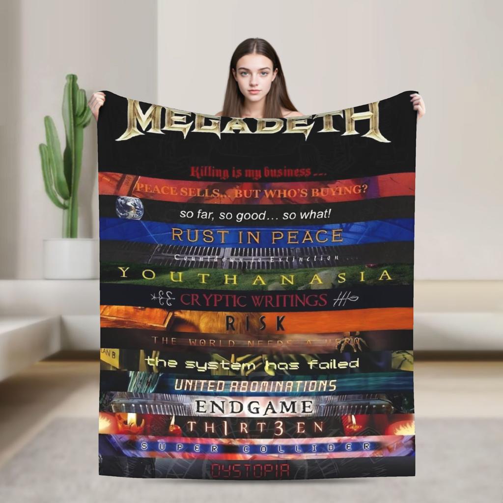 M-Megadethed Band  Blanket Quality Soft  Bedding Throws Winter Camping Couch Chair Sofa Bed Graphic Bedspread