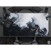 Cool Black White Mousepad Abstract Ink Splash Desk Mat Large Gaming Mat Modern Office Decor Minimalist Design