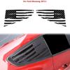 2pcs Rear Window Decal American Flag Trim Sticker For Ford Mustang 2015+ Black
