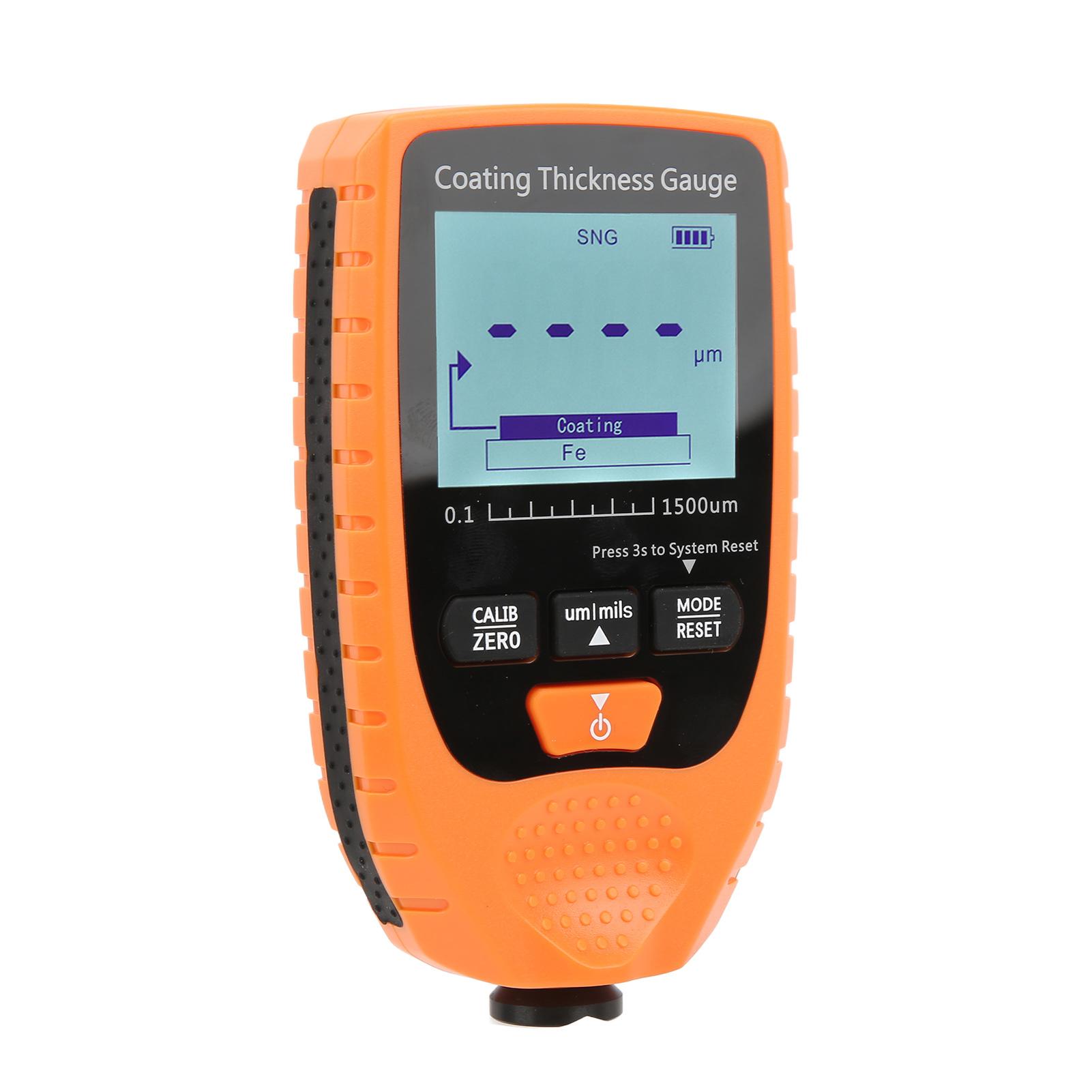 

1500um Handheld Coating Thickness Gauge Tester Automobile Paint Thickness Measuring Instrument