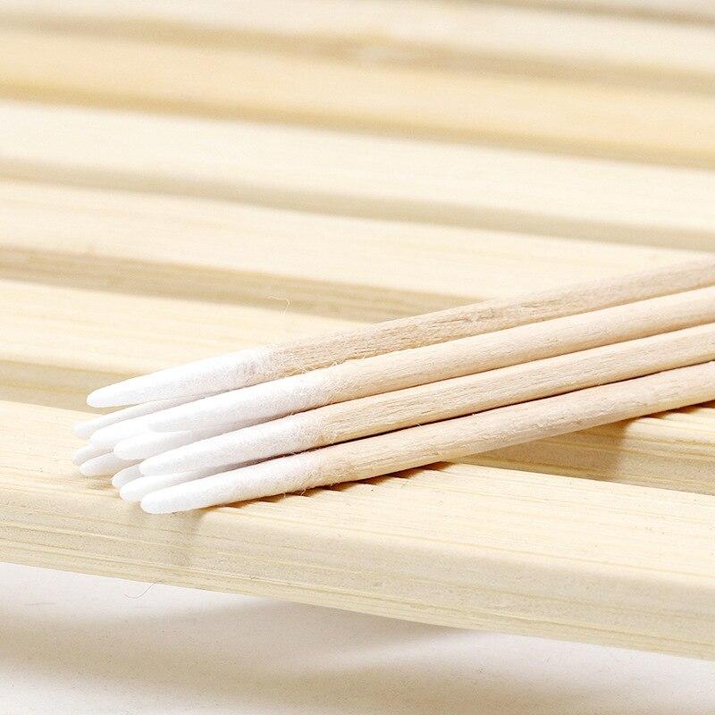 100 Pezzi Pennelli Micro Senza Pelucchi Cotonfiocchi in Legno Bastoncini di Cotone Bastoncini di Legno per Cura Pulizia Cotonfioccolo Cosmetico Strumenti per la Rimozione della Colla per Estensioni Ciglia