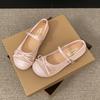 Queen Fan French round head shallow mouth flat sole shoes women's summer 2025 new versatile skirt Mary Jane shoes
