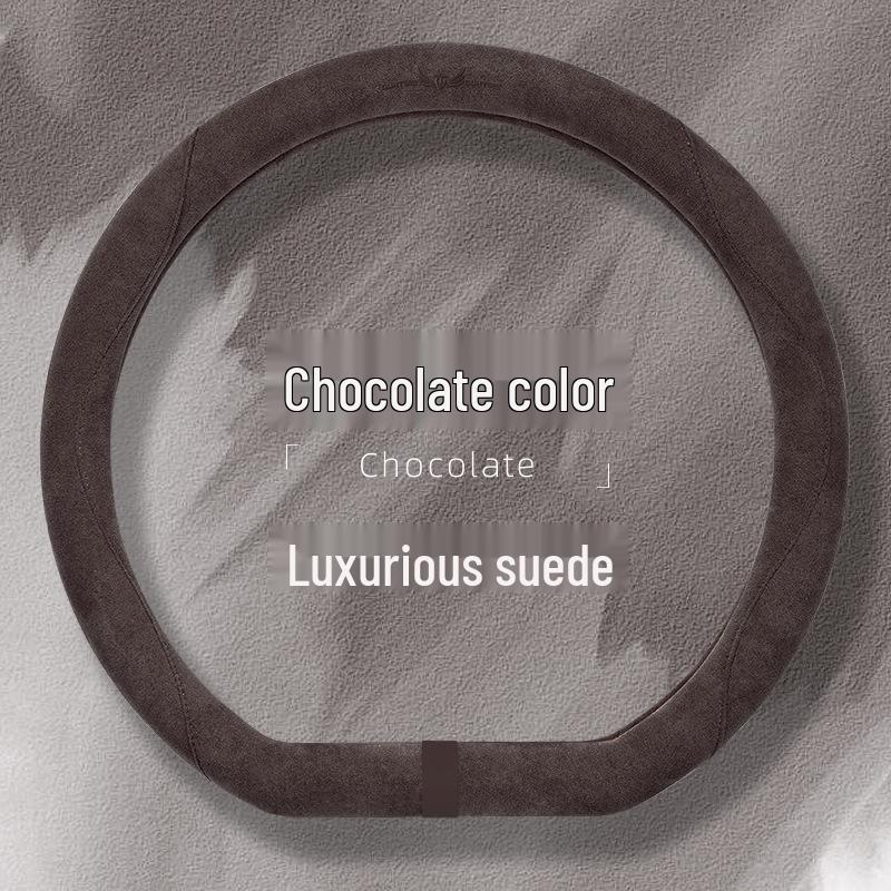 Suede & Fur Steering Wheel Covers: Winter Anti-Slip, Sweat-Absorbing, Luxury Women's Covers