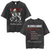 Rock Band My Chemical Romance Washed Tshirt The Black Parade  Tour Tshirts Fan Gifts Mens Women Gothic Oversized T Shirts