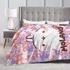 Cute Anime M-Molangs Blankets Coral Fleece Plush Winter Breathable Ultra-Soft Throw Blankets for Sofa Outdoor Bedding Throws