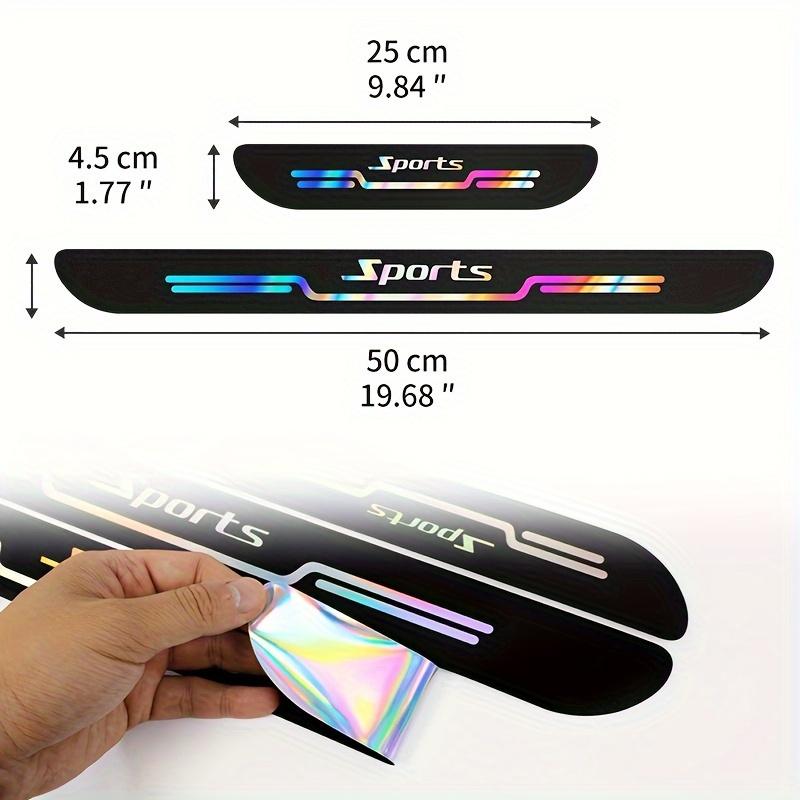 4pcs/Set Laser Cut Car Threshold Protection Bar-Scratch Resistant with Collision Enhance the Beauty of Vehicle Appearance