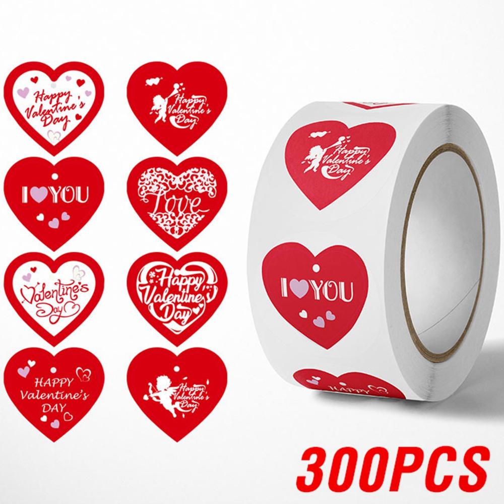 100-500Pcs Premium-Quality Red Superior-Grade Love Premium-Quality Stickers High-Standard Happy Top-Grade Valentine'S Superior-Grade Day Top-Grade