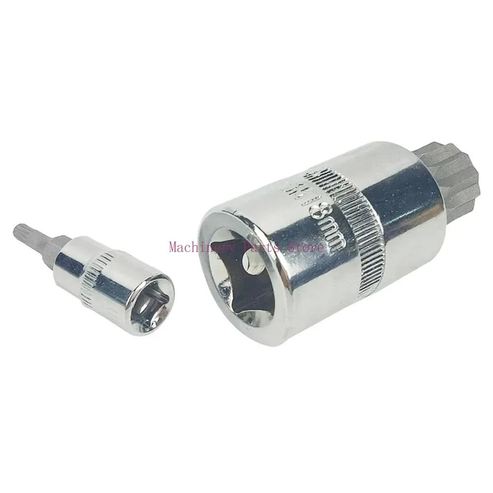 10dílná sada trojitých čtyřhranných bitů XZN s tupým uchycením, pohon 3/8" 1/4" 1/2", 12hranná sada MM nástrčných hlavic s ochranou proti neoprávněné manipulaci