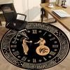 1PC Clock Ancient Pattern Office Round Area Rug, Mat Suitable For Office, Under Office Chairs Bedroom Living Room Home Decor, Room Deco