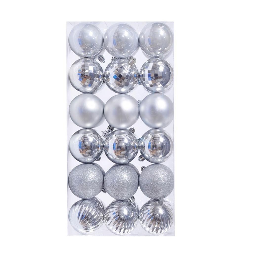 36Pieces Elegant Christmas Ball Set Hanging Baubles Perfect For Tree Decoration In Homes Offices And Stores