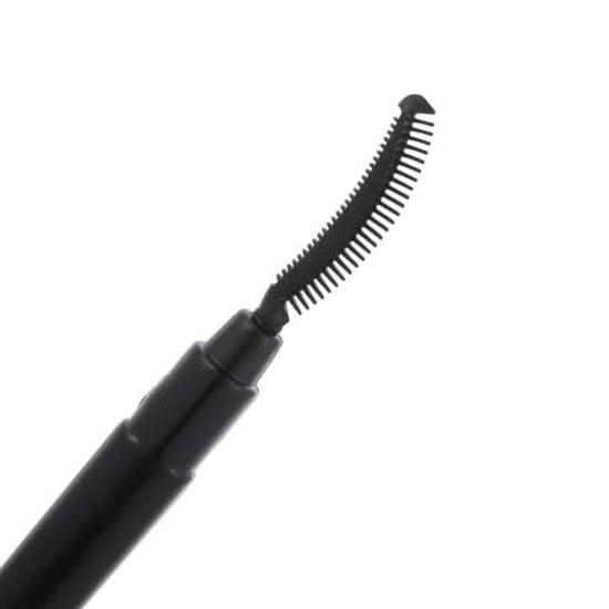 5-piece Silicone Lash Brush Eyelashes Eyelash Separator Mascara Applicator Non-clumping Dust Cover Easy-to-use Makeup Tool (Black-1)