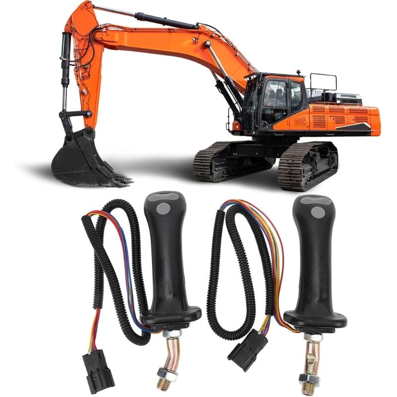 Palanca de Joystick de Aluminio de 3 Botones Diseñada con Precisión para Vehículos de Construcción Accesorio de Actualización para Sistemas Hidráulicos