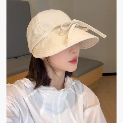 Damen-Sonnenschutz-Bucket-Hat mit Schleife
