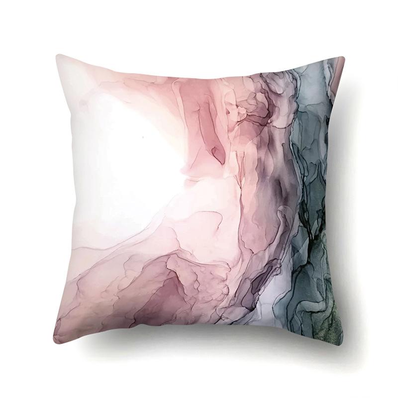 Nordic Modern Abstract Ins Style Polyester Pillow Case Car Decoration Home Printed Waist Cushion Pillow Case