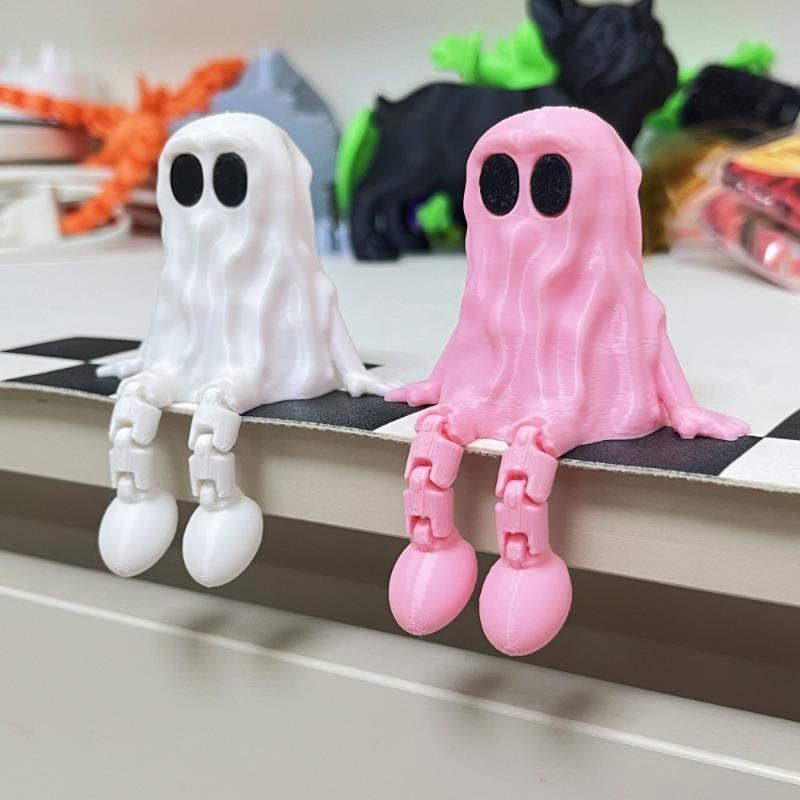 3D Creative Halloween Ghost Joint Moving Ornaments Carnival Night Party Dress Up Plugin Toy Gifts