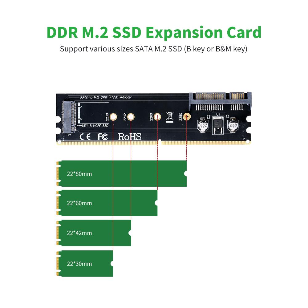Buy DDR To M.2 Hard Disk Adapter Card SATA To M.2 (NGFF) Bkey 2230