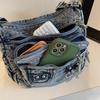 Vintage Multi-Pocket Denim Women's Bag Hand Shoulder Crossbody Bag