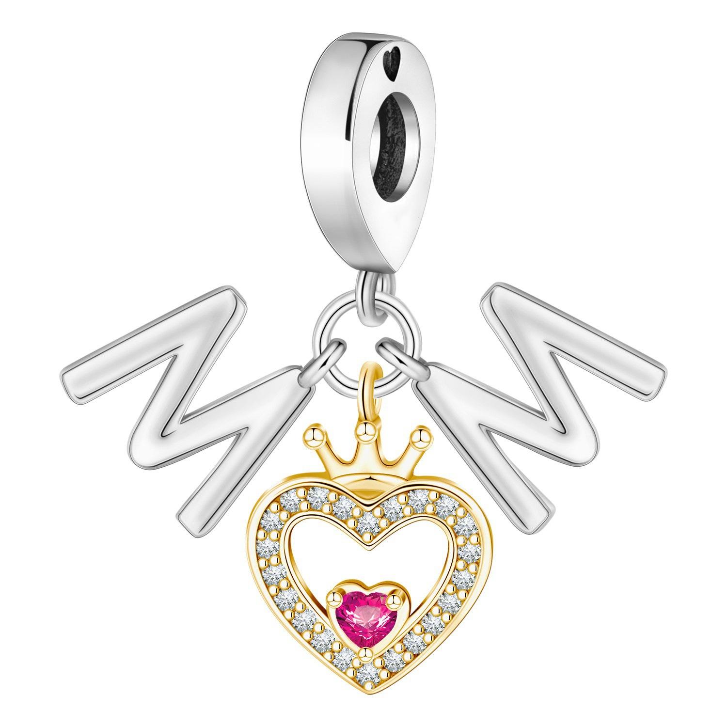 

S925 Silver Mother Daughter Nurse Charm Bracelet Beads DIY Jewelry Making Kit with Heart Charms