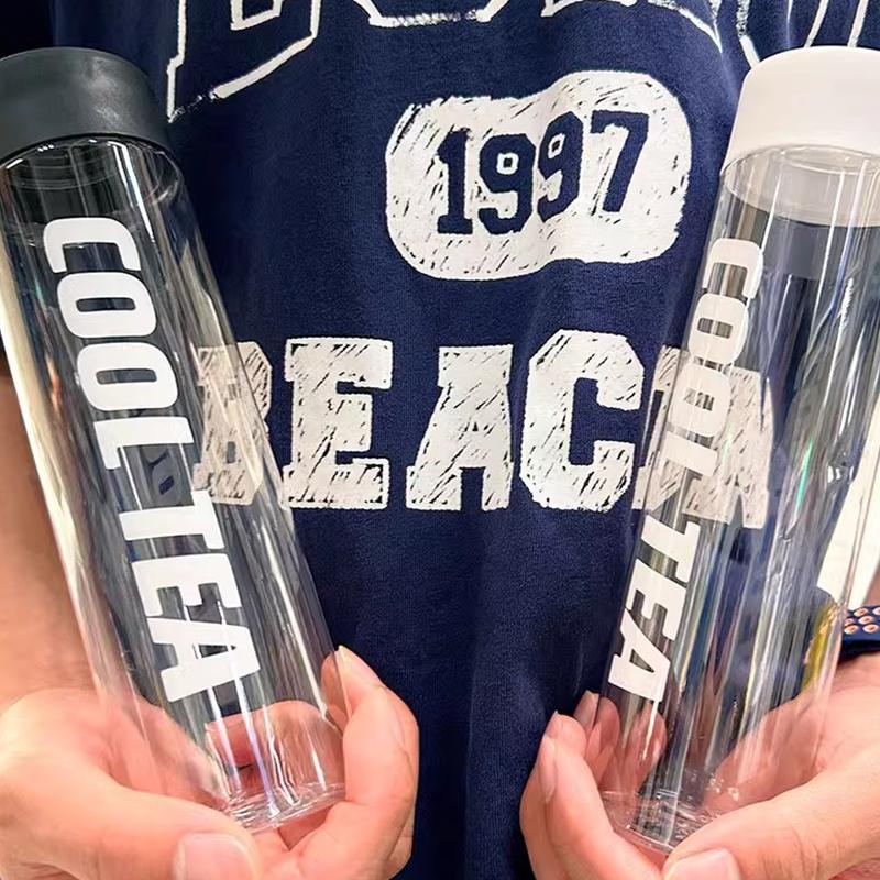 Kallbryggt te Vattenflaska Filter Vattenkopp Bärbar För Sport Utflykter Mjölkte Fruktjuice Drickkopp Hemma Transparent