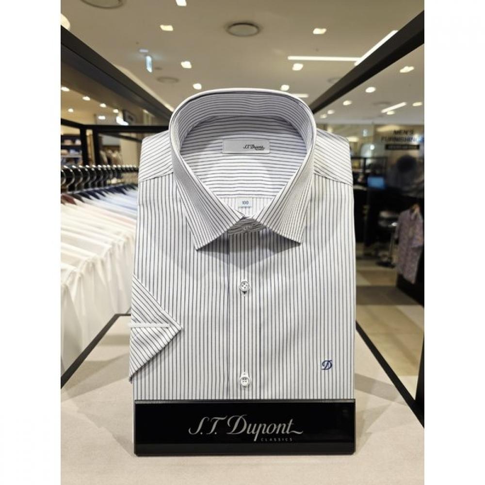 S.t. Dupont 25ss Tr sTretch sTripe Short Sleeve Slim Fit Shirt Se5mm21hs362sny 105