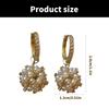 Pearls and Zircon Hoop Earrings for Women Fashionable Drop Ear Rings Rhinestones Ear Pendants Elegant Evening Jewelry
