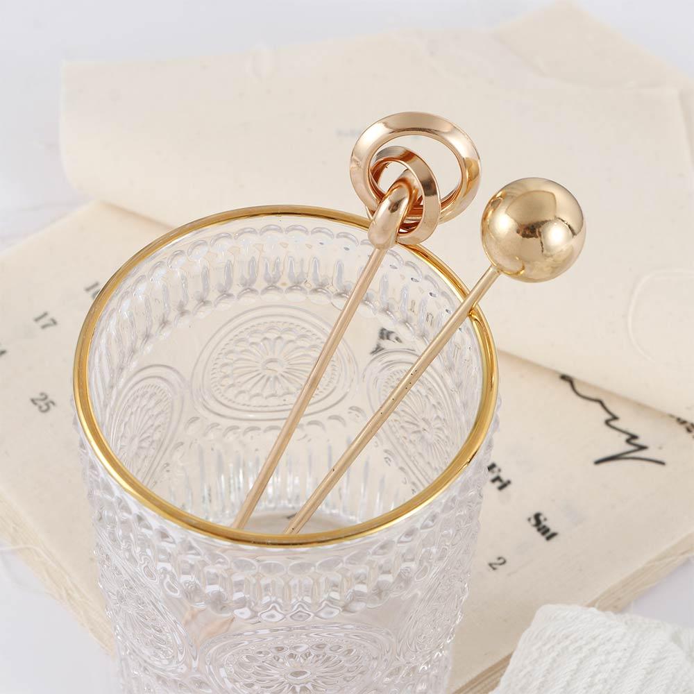 Girls Simple Round Ball Gold Color Hollow Hair Sticks Hair Accessories Hair Fork Metal Hairpins